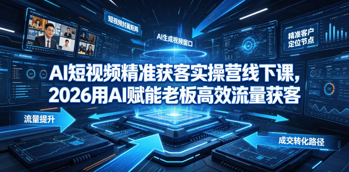 AI短视频精准获客实操营6月10-14号线下课，2026用AI赋能老板高效流量获客-翌晨科技网