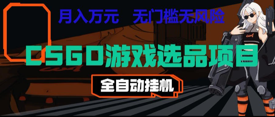 CSGO游戏自动扫货项目，全自动运行，月入1W，无风险，长期稳定可以做【揭秘】-翌晨科技网