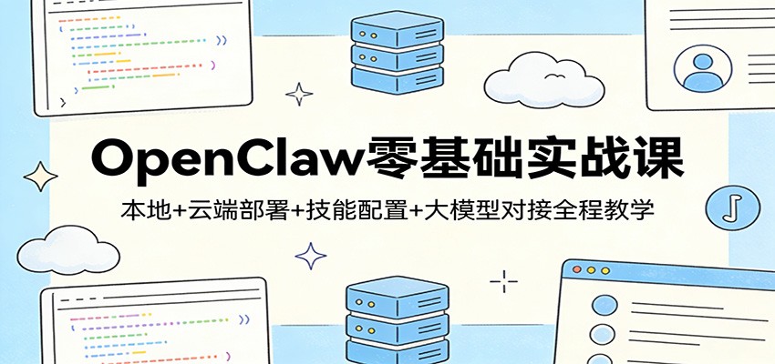 OpenClaw零基础实战课：本地+云端部署+技能配置+大模型对接全程教学-翌晨科技网