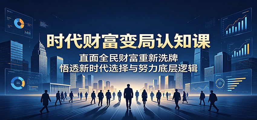 时代财富变局认知课：直面全民财富重新洗牌，悟透新时代选择与努力底层逻辑-翌晨科技网