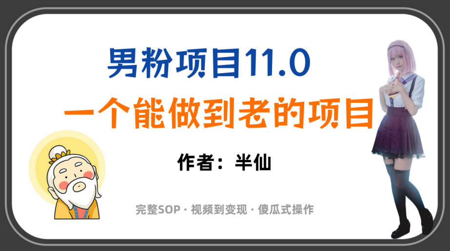 全网独家男粉项目11.0，一个做到老的项目，完整SOP·视频到变现·傻瓜式操作-翌晨科技网