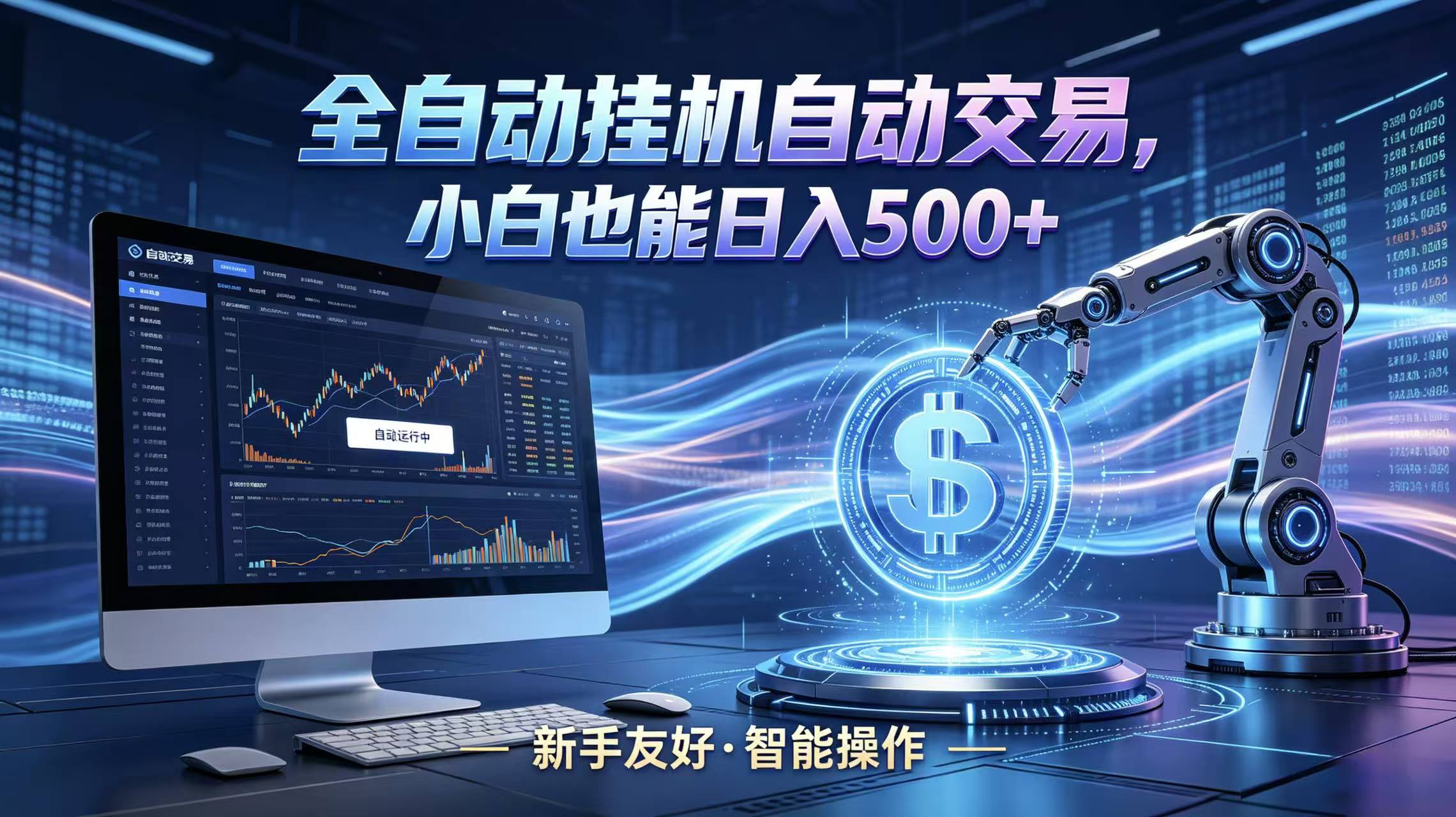 全新智能化交易助手，傻瓜式操作，小白也能快速上手，轻松实现日入500+-翌晨科技网