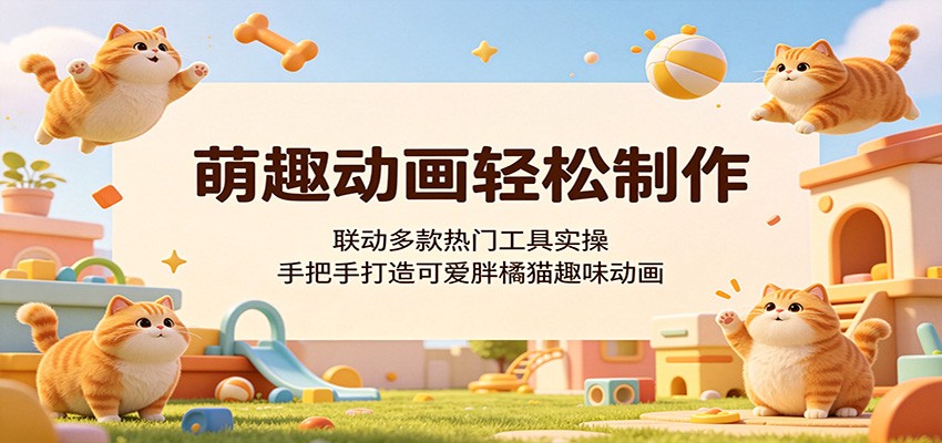 萌趣动画轻松制作，联动多款热门工具实操，手把手打造可爱胖橘猫趣味动画-翌晨科技网