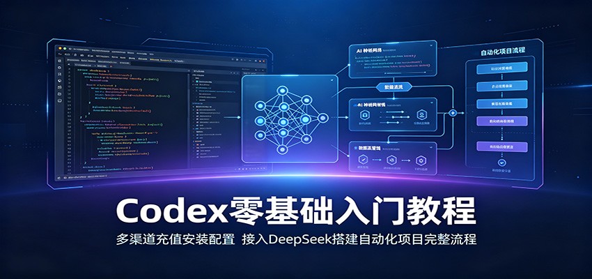 Codex零基础入门教程：多渠道充值安装配置，接入DeepSeek搭建自动化项目完整流程-翌晨科技网
