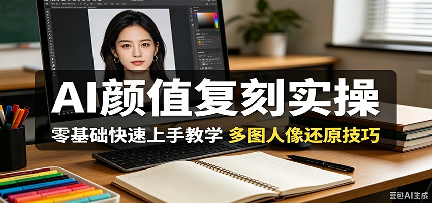 AI颜值复刻实操，零基础快速上手教学，多图人像还原技巧-翌晨科技网