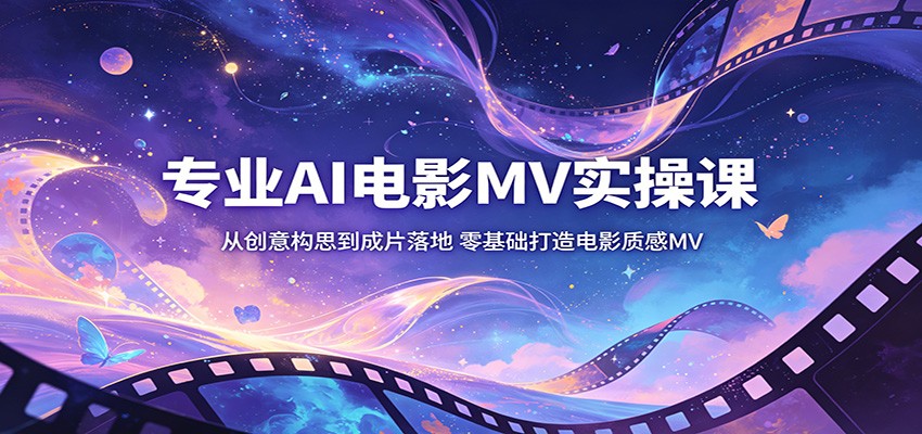 专业AI电影MV实操课：从创意构思到成片落地，零基础打造电影质感MV-翌晨科技网