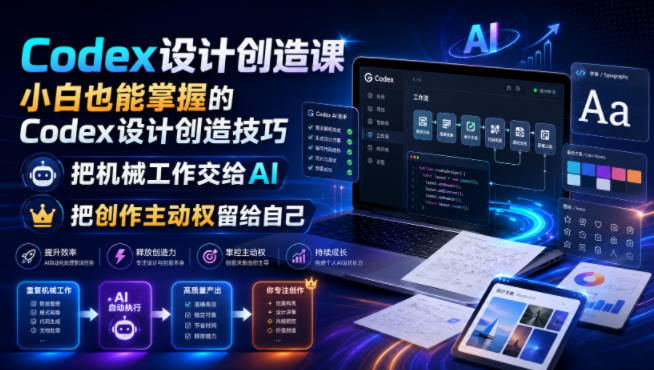 Codex设计创造课，小白也能掌握的Codex设计创造技巧，把机械工作交给AI，把创作主动权留给自己-翌晨科技网