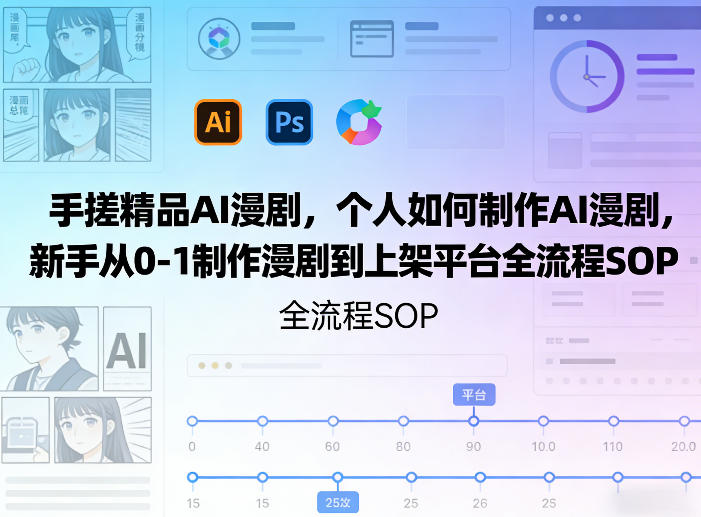 手搓精品AI漫剧，个人如何制作AI漫剧，新手从0-1制作漫剧到上架平台全流程SOP-翌晨科技网