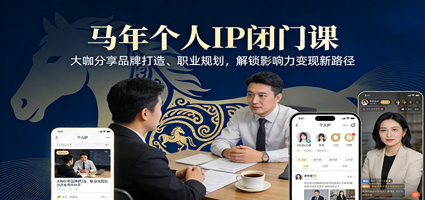 马年个人IP闭门课，大咖分享品牌打造、职业规划，解锁影响力变现新路径-翌晨科技网