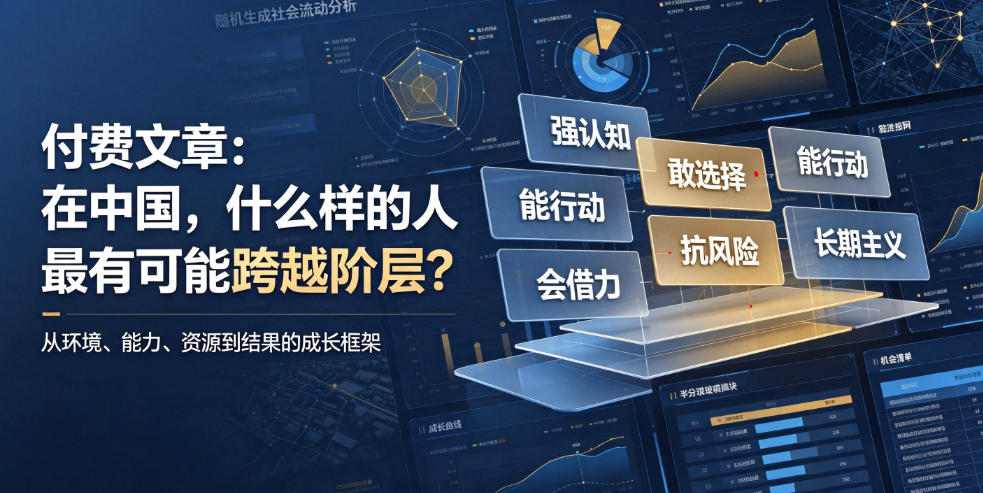 付费文章：在中国，什么样的人最有可能跨越阶层？-翌晨科技网