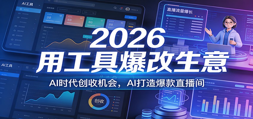 2026用工具爆改生意，AI时代创收机会，AI打造爆款直播间-翌晨科技网