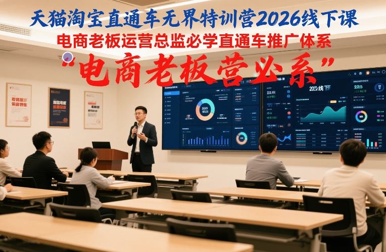 天猫淘宝直通车无界特训营2026线下课，电商老板运营总监必学直通车推广体系-翌晨科技网