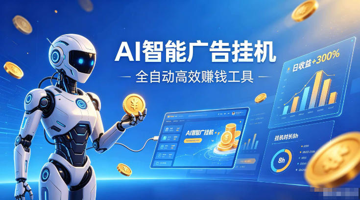AI智能广告挂G,在家自动賺收益,全程无需人工操作、不用直播、不用拉人【揭秘】-翌晨科技网