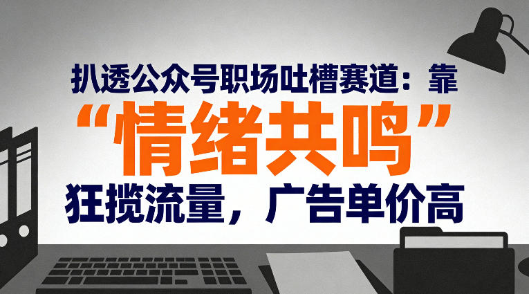 扒透公众号职场吐槽赛道：靠“情绪共鸣”狂揽流量，广告单价高-翌晨科技网