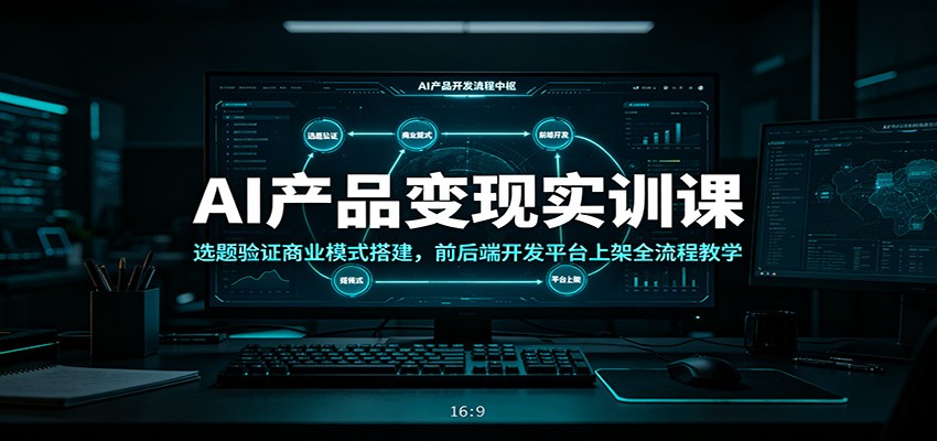 AI产品变现实训课：选题验证商业模式搭建，前后端开发平台上架全流程教学-翌晨科技网