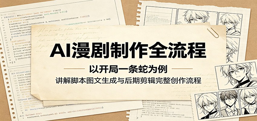AI漫剧制作全流程：以开局一条蛇为例，讲解脚本图文生成与后期剪辑完整创作流程-翌晨科技网