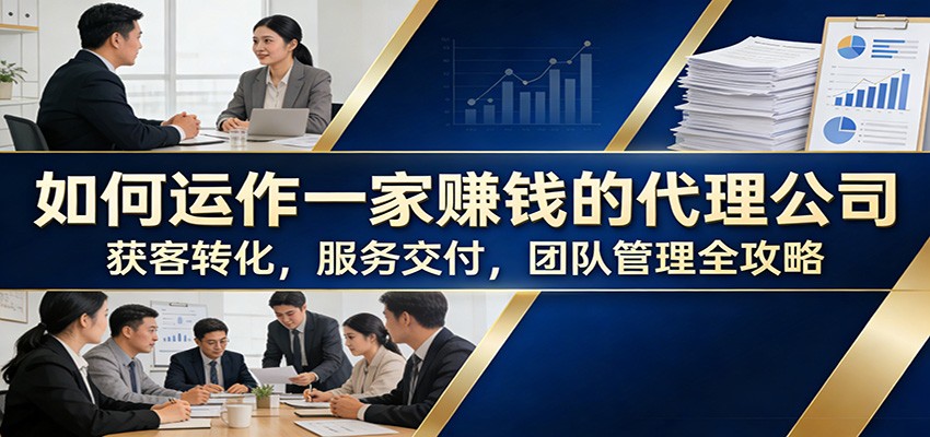 如何运作一家赚钱的代理公司：获客转化，服务交付，团队管理全攻略-翌晨科技网