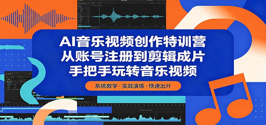 AI音乐视频创作特训营：从账号注册到剪辑成片，手把手玩转音乐视频-翌晨科技网