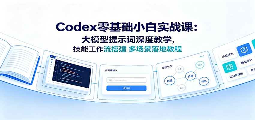 Codex零基础小白实战课：大模型提示词深度教学，技能工作流搭建多场景落地教程-翌晨科技网