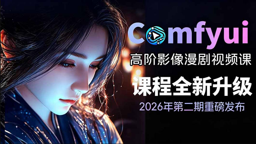 2026新版ComfyUI漫剧动画全流程实战课，0基础入门到进阶全流程动态漫，轻松实现流量变现-翌晨科技网