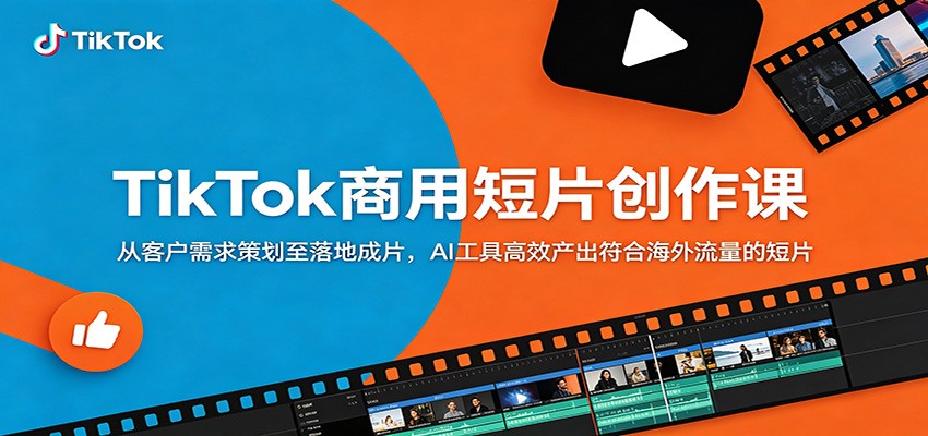 TikTok商用短片创作课：从客户需求策划至落地成片，AI工具高效产出符合海外流量的短片-翌晨科技网