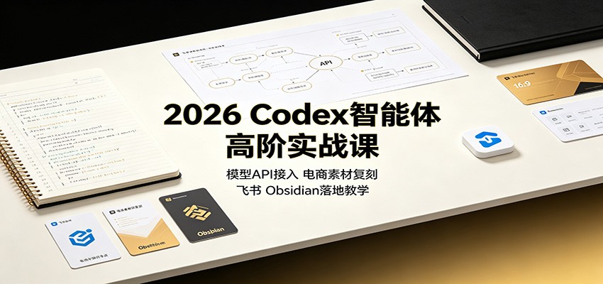 2026 Codex智能体高阶实战课：模型API接入，电商素材复刻，飞书Obsidian落地教学-翌晨科技网