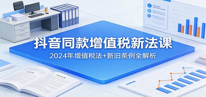 抖音同款增值税新法课：2024年增值税法+新旧条例全解析-翌晨科技网