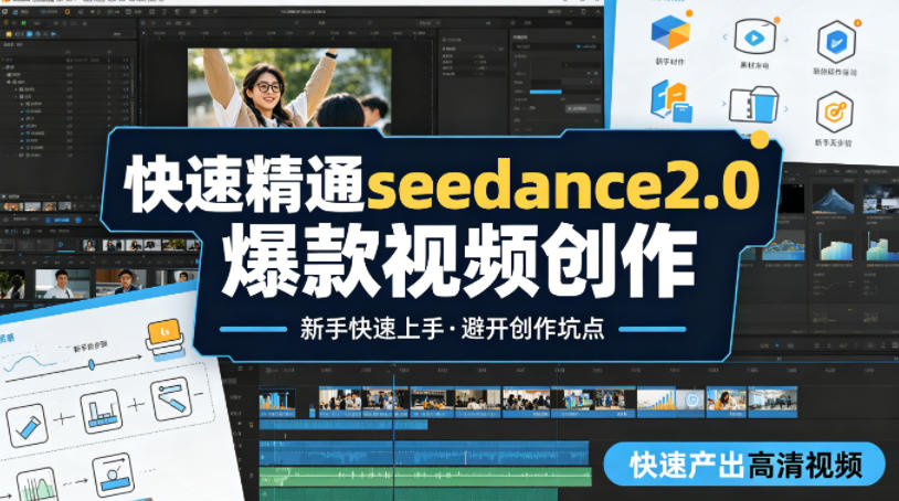 快速精通seedance2.0爆款视频创作，快速产出高清视频，避开大量创作坑点，新手也能快速上手-翌晨科技网