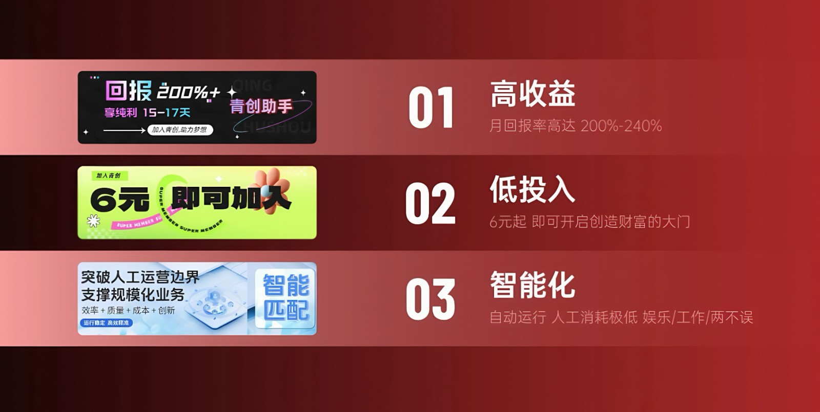 图片[2]-青创助手0门槛副业！每天手机挂机4小时日赚300+！无套路！-翌晨科技网