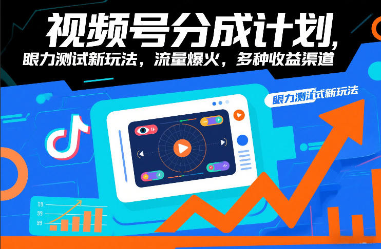 视频号分成计划，眼力测试新玩法，流量爆火，多种收益渠道-翌晨科技网