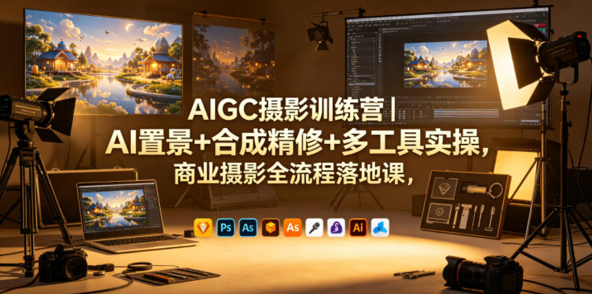 AIGC摄影训练营｜AI置景+合成精修+多工具实操，商业摄影全流程落地课-翌晨科技网