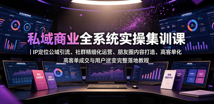 私域商业全系统实操课｜IP定位公域引流、社群精细化运营、朋友圈内容打造、高客单成交与用户裂变完整落地教程-翌晨科技网