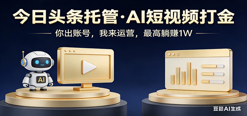 头条号AI托管,我提供作品,你提供账号,每天5分钟发布,小白躺赚3000+-翌晨科技网
