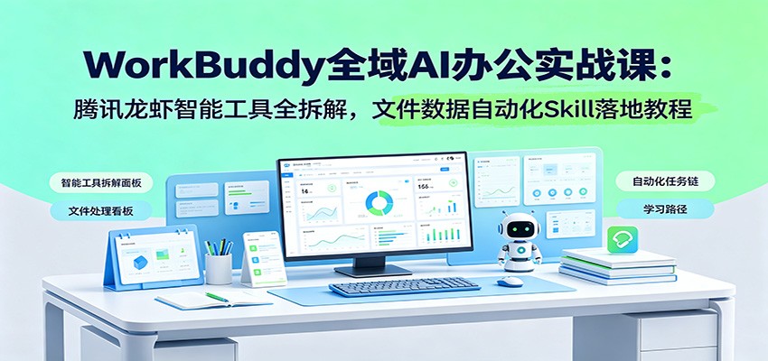 WorkBuddy全域AI办公实战课：腾讯龙虾智能工具全拆解，文件数据自动化Skill落地教程-翌晨科技网