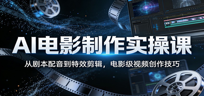 AI电影制作实操课：从剧本配音到特效剪辑，电影级视频创作技巧-翌晨科技网