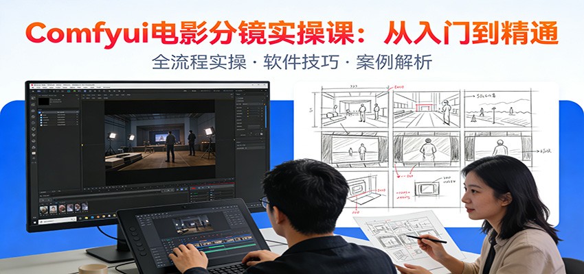ComfyUI电影分镜实操课：分镜一致性，全流程AI视频制作，零基础也能做专业分镜-翌晨科技网