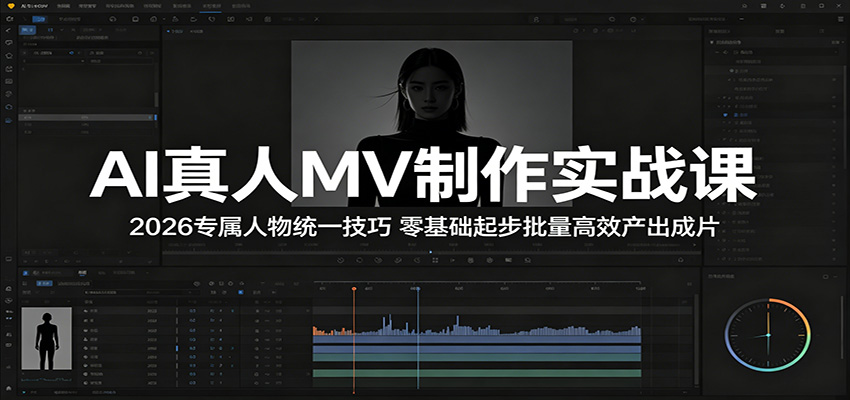 AI真人MV制作实战课:2026专属人物统一技巧,零基础起步批量高效产出成片-翌晨科技网