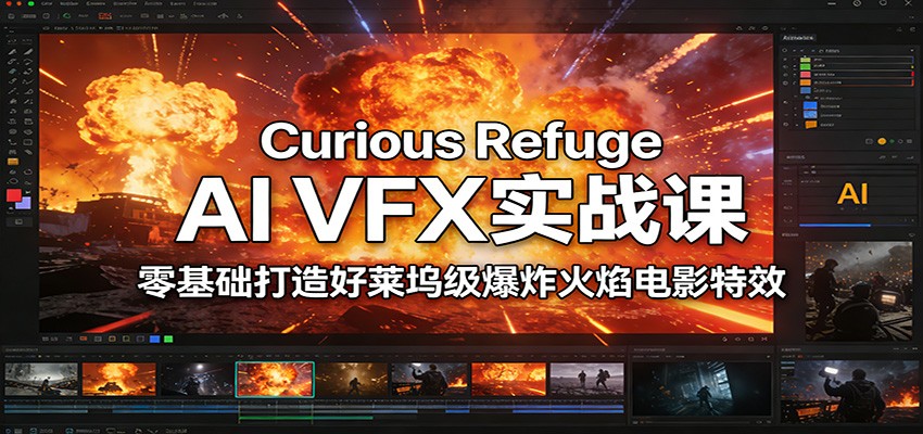 Curious Refuge AI VFX实战课，零基础打造好莱坞级爆炸火焰电影特效-翌晨科技网