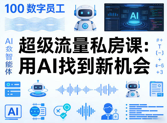 你的AI数字员工100个智能体，超级流量私房课，用AI找到新机会-翌晨科技网