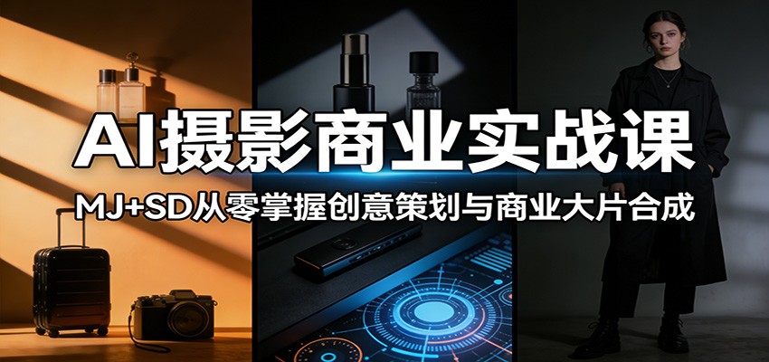 AI摄影商业实战课：MJ+SD从零掌握创意策划与商业大片合成-翌晨科技网