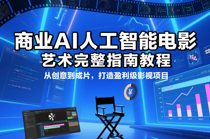 商业AI人工智能电影制作的艺术完整指南教程，从创意到成片，打造盈利级影视项目-翌晨科技网