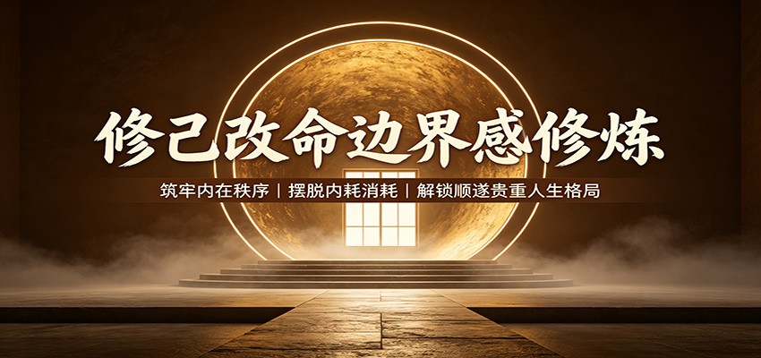 修己改命边界感修炼：筑牢内在秩序，摆脱内耗消耗，解锁顺遂贵重人生格局-翌晨科技网