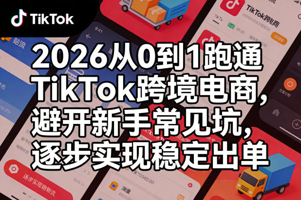 2026从0到1跑通TikTok跨境电商，避开新手常见坑，逐步实现稳定出单-翌晨科技网