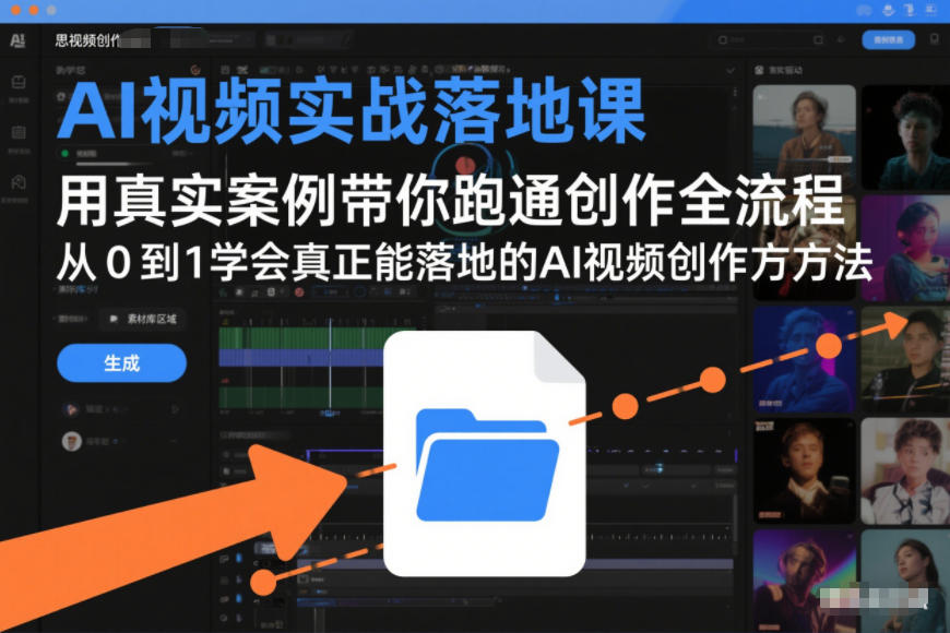 AI视频实战落地课，用真实案例带你跑通创作全流程，从0到1学会真正能落地的AI视频创作方法-翌晨科技网