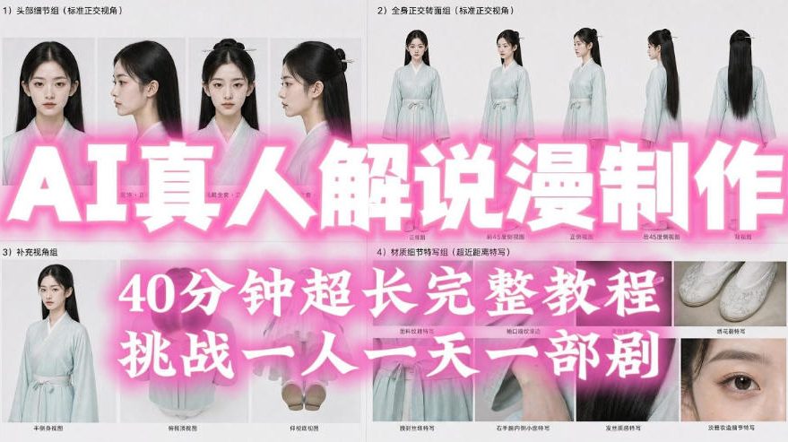 2026年AI真人解说漫剧自动批量化制作教程，40分钟超长完整，自动批量化制作，挑战一人一天一部剧！-翌晨科技网