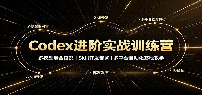 Codex进阶实战训练营：多模型混合搭配，Skill开发部署，多平台自动化落地教学-翌晨科技网