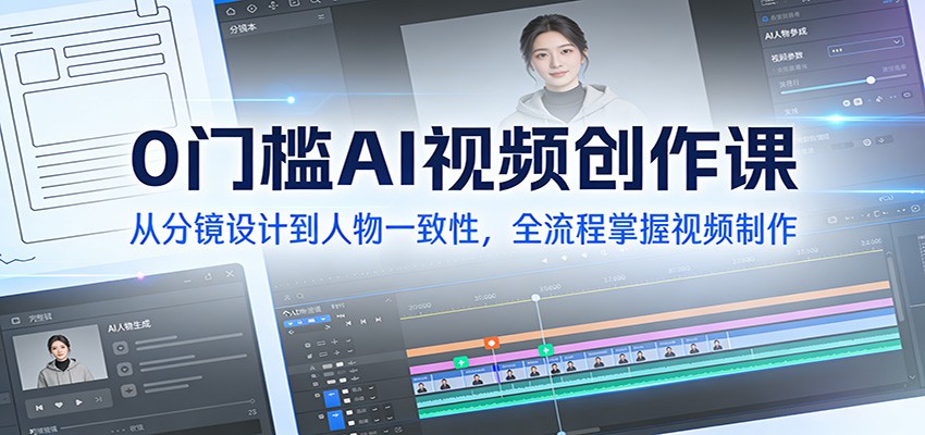 0门槛AI视频创作课：从分镜设计到人物一致性，全流程掌握视频制作-翌晨科技网