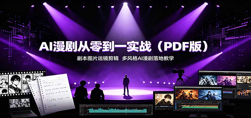 AI漫剧从零到一实战（PDF版）：剧本图片运镜剪辑，多风格AI漫剧落地教学-翌晨科技网