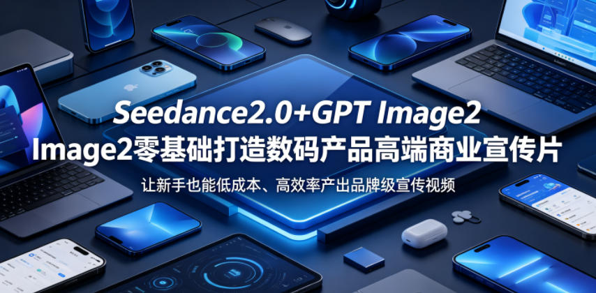 Seedance2.0+GPT Image2零基础打造数码产品高端商业宣传片，让新手也能低成本、高效率产出品牌级宣传视频-翌晨科技网