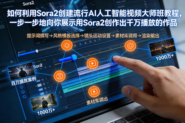 如何利用Sora2创建流行AI人工智能视频大师班，一步一步地向你展示用Sora2创作出千万播放的作品-翌晨科技网